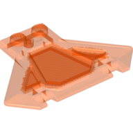 Lego sekera oboustranná velká, průhledná neonově oranžová (6166892)